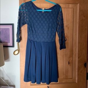 Ally Blue Polka Dot Dress